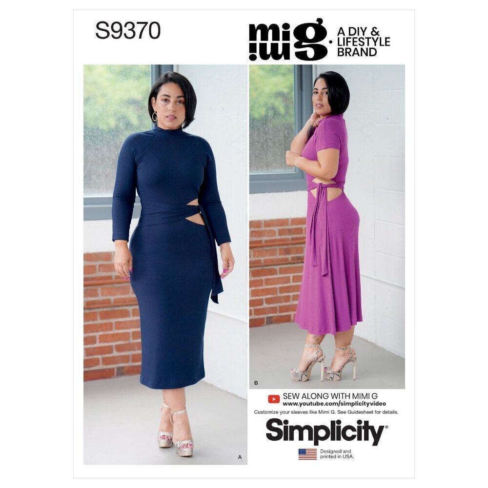 Simplicity Sewing Pattern S9370 R11373 Dress Knit Misses Size 16-24‎